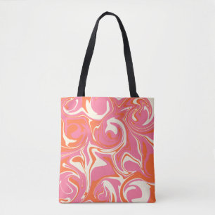 Morsen - Roze, Oranje en crème Tote Bag