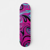 Morsen - Roze, Paars, blauw en zwart Persoonlijk Skateboard (Voorkant)