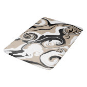 Morsen - Taupe, zwart en wit Badmat (Gekanteld)