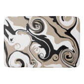 Morsen - Taupe, zwart en wit Badmat (Voorkant)