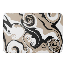 Morsen - Taupe, zwart en wit Badmat