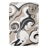 Morsen - Taupe, zwart en wit Badmat (Voorkant Verticaal)