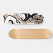 Morsen - Taupe, zwart en wit Persoonlijk Skateboard (Horizontaal)