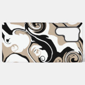Morsen - Taupe, zwart en wit Samsung Galaxy Hoesje (Achterkant horizontaal)