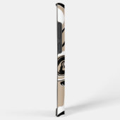 Morsen - Taupe, zwart en wit Samsung Galaxy Hoesje (Rechterkant)