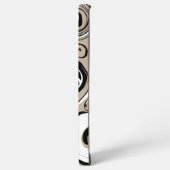 Morsen - Taupe, zwart en wit Samsung Galaxy Hoesje (Linkerkant)