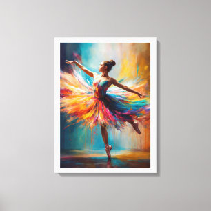 Morsen verf dansen canvas afdruk