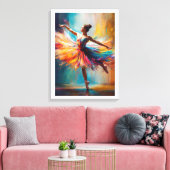 Morsen verf dansen canvas afdruk (Insitu (Woonkamer))