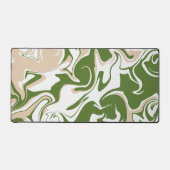 Morsen - wit, zand en palmgroen bureaumat (Voorkant)