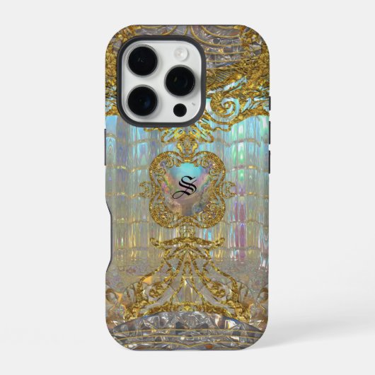 Morshnette Elegante Barok Initialen iPhone Hoesje (Achterkant)