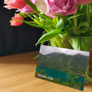 Morskie Oko, meer in het Tatra-gebergte Polen Feestdagenkaart