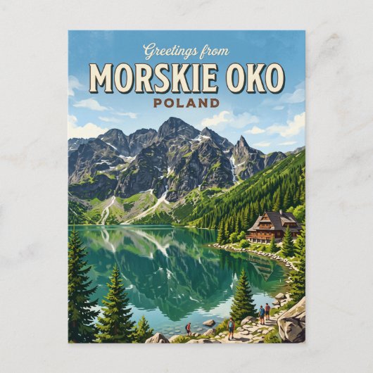Morskie Oko Polen Briefkaart (Voorkant)