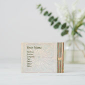 MORSTSTAR, MONOGRAM, goudgeel groen Visitekaartje (Staand voorkant)