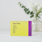 MORSTSTAR, MONOGRAM, goudgeel violet paars Visitekaartje (Staand voorkant)
