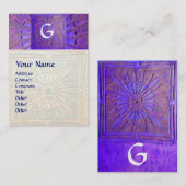 MORSTSTAR, MONOGRAM, platina blauw Visitekaartje (Voorkant / Achterkant)