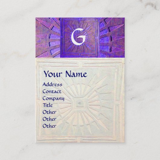 MORSTSTAR, MONOGRAM, platina blauw Visitekaartje (Voorkant)