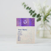 MORSTSTAR, MONOGRAM, platina blauw Visitekaartje (Staand voorkant)