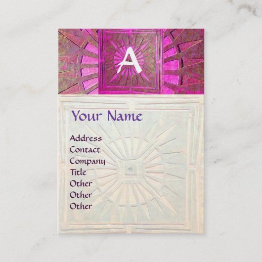 MORSTSTAR , MONOGRAM VISITEKAARTJE (Voorkant)