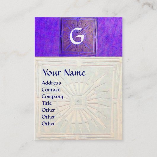 MORSTSTAR , MONOGRAM VISITEKAARTJE (Voorkant)