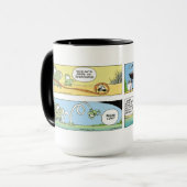 Mort en wart de kikkerbillering van de Cartoon Mok (Voorkant links)