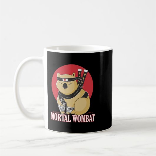 Mortal Wombat Funny Dierenvriend Koffiemok (Links)