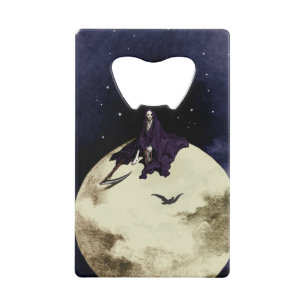 Mortaliteit en de maan creditkaart flessenopener