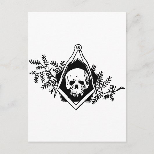 Mortaliteitsplein en -kompassen briefkaart (Voorkant)