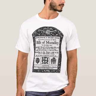Mortaliteitsrekeningen 1665 t-shirt