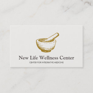 Mortar and Pestle Logo Integrative Doctor Visitekaartje