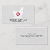 Mortar and Pestle | Pharmacist | Medicine Logo Visitekaartje (Voorkant / Achterkant)