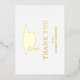 Mortar Board Gold Afstuderen Hartelijk dank Folie Uitnodiging
