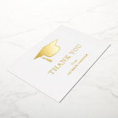 Mortar Board Gold Afstuderen Hartelijk dank Folie Uitnodiging (Gedraaid)