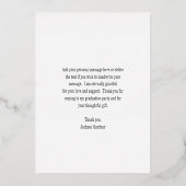 Mortar Board Gold Afstuderen Hartelijk dank Folie Uitnodiging (Achterkant)