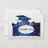 Mortar, diploma Afstuderen Hartelijk dank Bedankkaart (Voorkant)