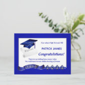 Mortar Diploma Afstuderen Royal Blue Class of 2022 Kaart (Staand voorkant)