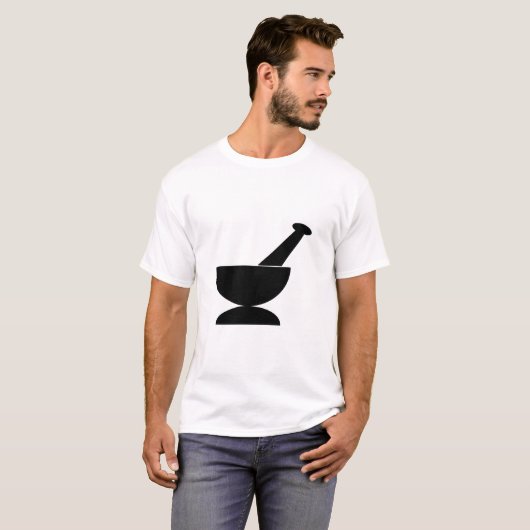 Mortar en pestle art t-shirt (Voorkant volledig)