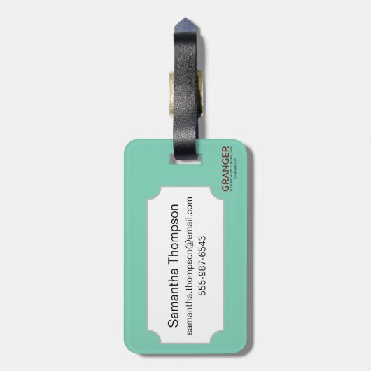 Mortar en Pestle Bagagelabel (Achterkant verticaal)