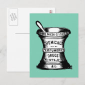 Mortar en Pestle Briefkaart (Voorkant / Achterkant)