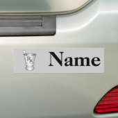 Mortar en Pestle Bumpersticker (Op auto)