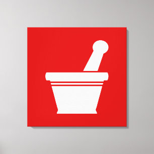 Mortar en Pestle Canvas Afdruk