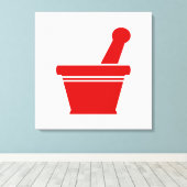 Mortar en Pestle Canvas Afdruk (Insitu (Houten vloer))