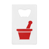Mortar en Pestle Creditkaart Flessenopener (Voorkant)