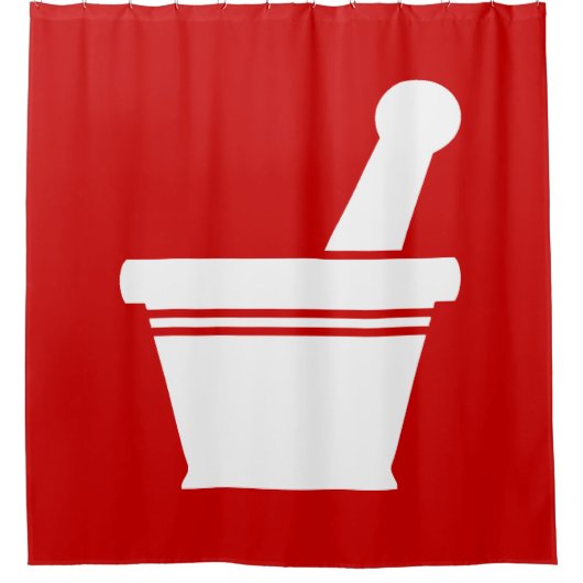 Mortar en Pestle Douchegordijn (Voorkant)
