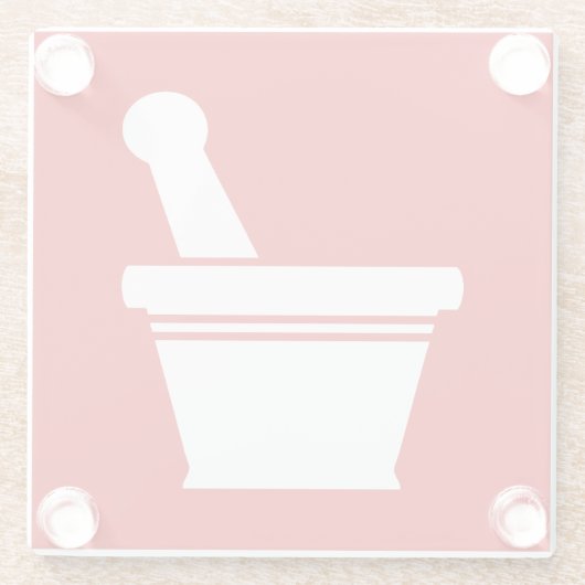 Mortar en Pestle Glazen Onderzetter (Achterkant)