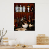 Mortar en Pestle in Drug Store Poster (Keuken)