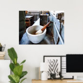Mortar en Pestle in Lab Poster (Thuiskantoor)