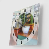 Mortar en Pestle in Pharmacy Vierkante Klok (Hoek)