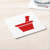 Mortar en Pestle Kartonnen Onderzetters (Schuin)