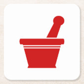 Mortar en Pestle Kartonnen Onderzetters (Voorkant)