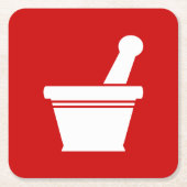 Mortar en Pestle Kartonnen Onderzetters (Voorkant)